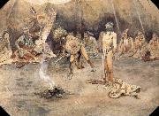 Sioux Torturing a Blackfoot Brave Charles M Russell